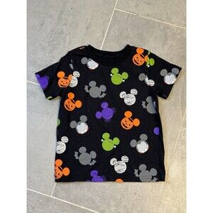 Disney Mickey Mouse Short Sleeve Cotton T Shirt Halloween Boy Child XXS 2/3
